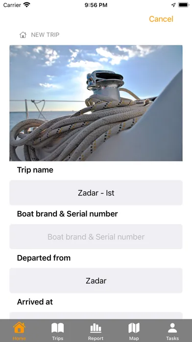 Screenshot di SkippersNotes: Boat trip log