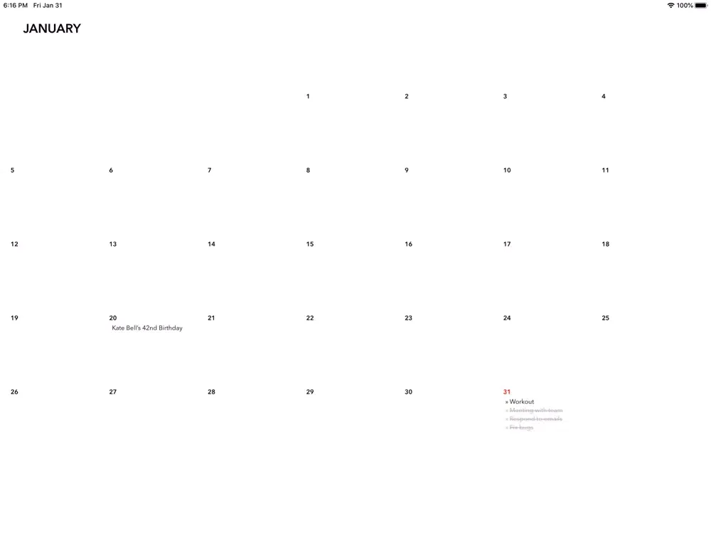 Now - A minimal calendar iPad  Ekran Görüntüleri
