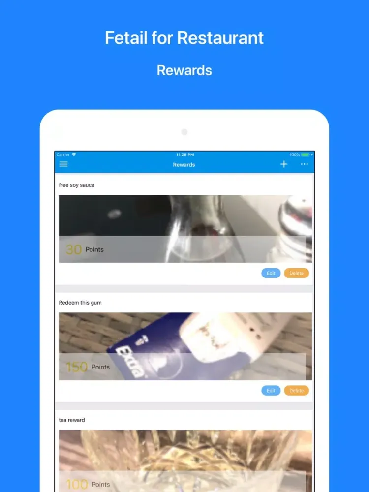 ภาพหน้าจอของ Fetail for Resturant iPad 