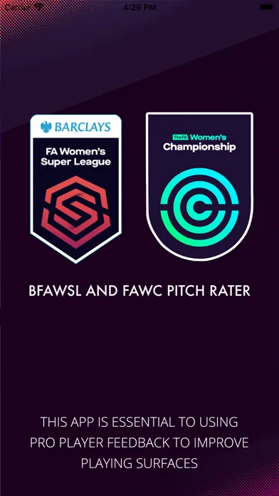 BFAWSL and FAWC Pitch Rater Screenshots