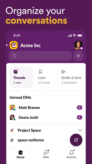 Slack for EMM Ekran Görüntüleri