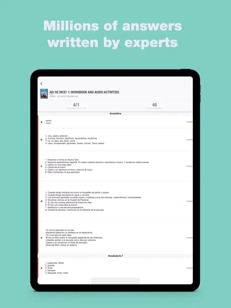 Slader Homework Answers iPad  스크린샷