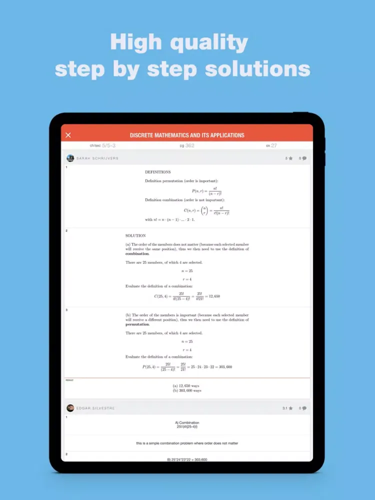 Slader Homework Answers iPad  스크린샷