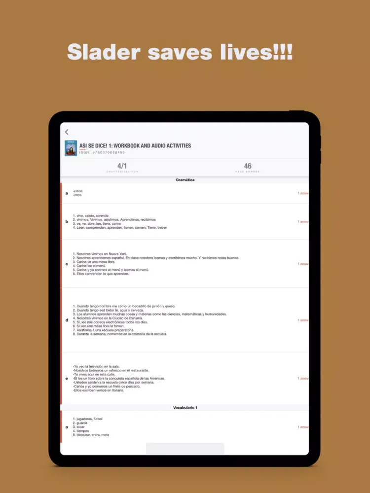 Slader Homework Answers iPad  스크린샷