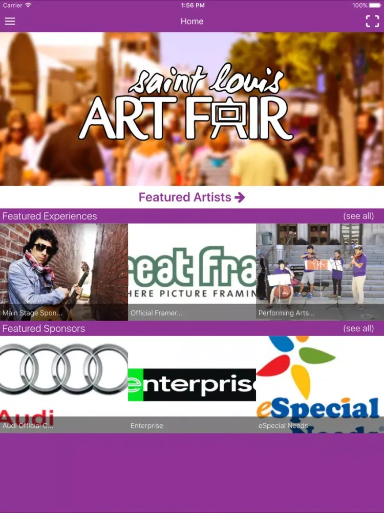 Ảnh chụp màn hình của Saint Louis Art Fair iPad 