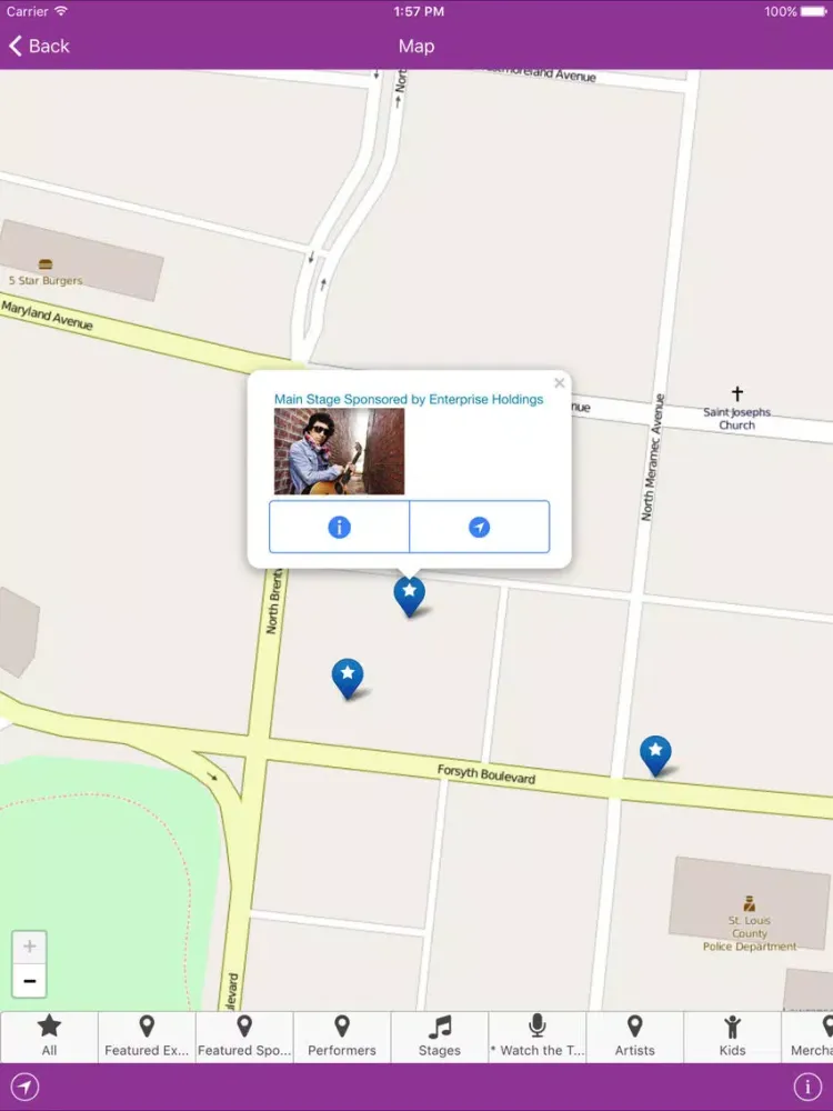Ảnh chụp màn hình của Saint Louis Art Fair iPad 