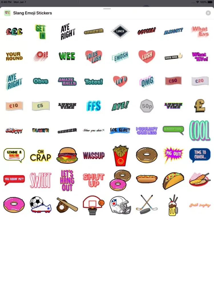 Capturas de pantalla de Slang Emoji Stickers iPad 