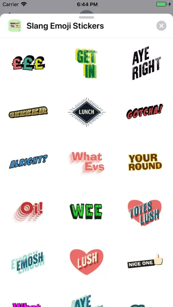 Capturas de pantalla de Slang Emoji Stickers