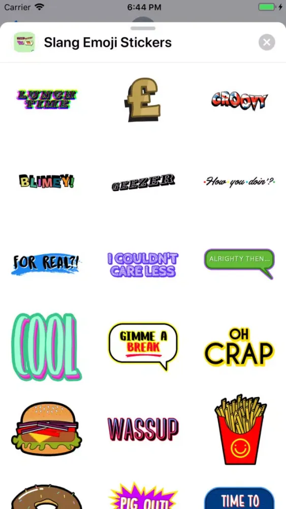 Capturas de pantalla de Slang Emoji Stickers