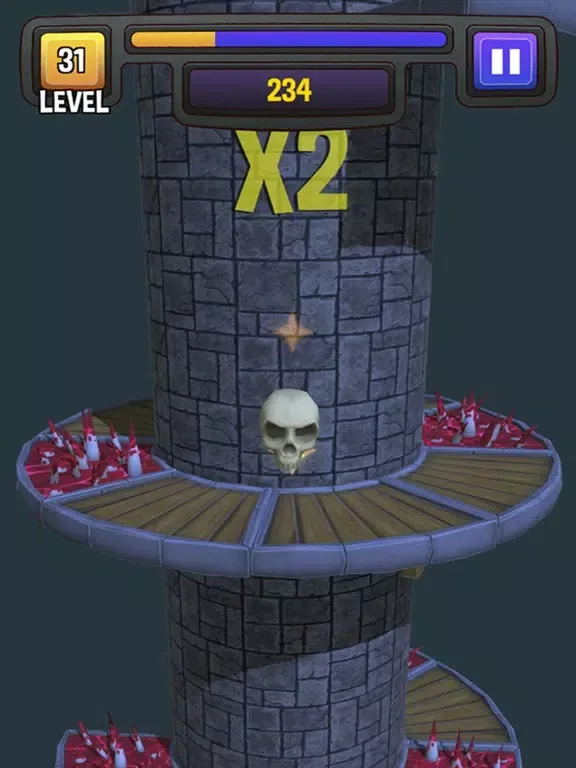 Tangkapan layar Tower SKULL iPad 
