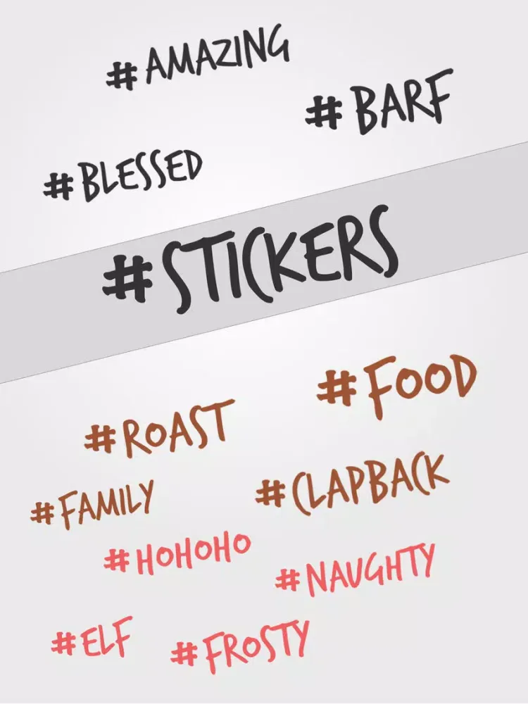 Capturas de pantalla de Everyday Hashtag Stickers iPad 