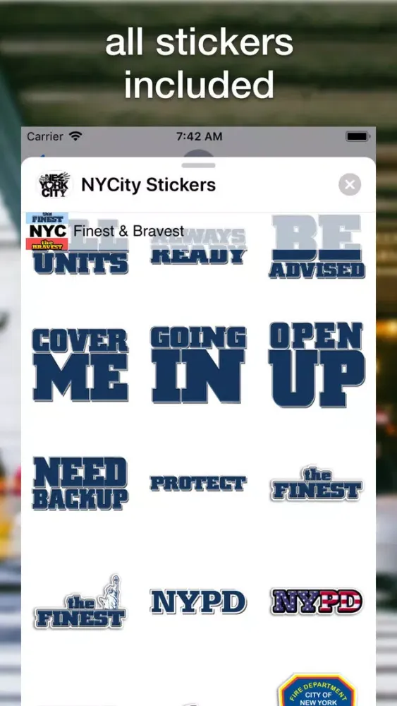 NYCity Stickers スクリーンショット