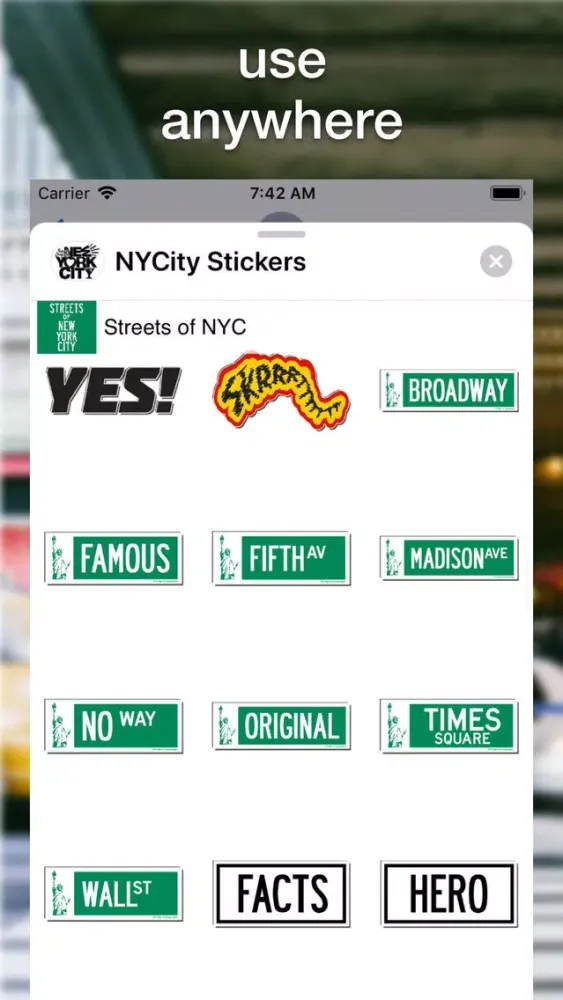 NYCity Stickers スクリーンショット