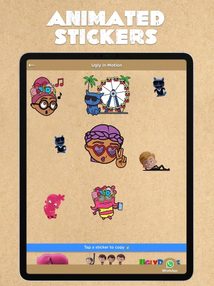 Tangkapan layar UglyDolls Stickers iPad 