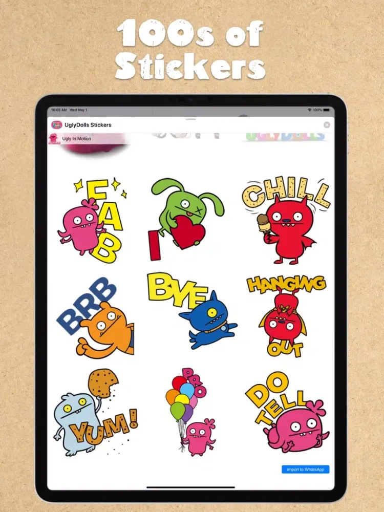 Tangkapan layar UglyDolls Stickers iPad 