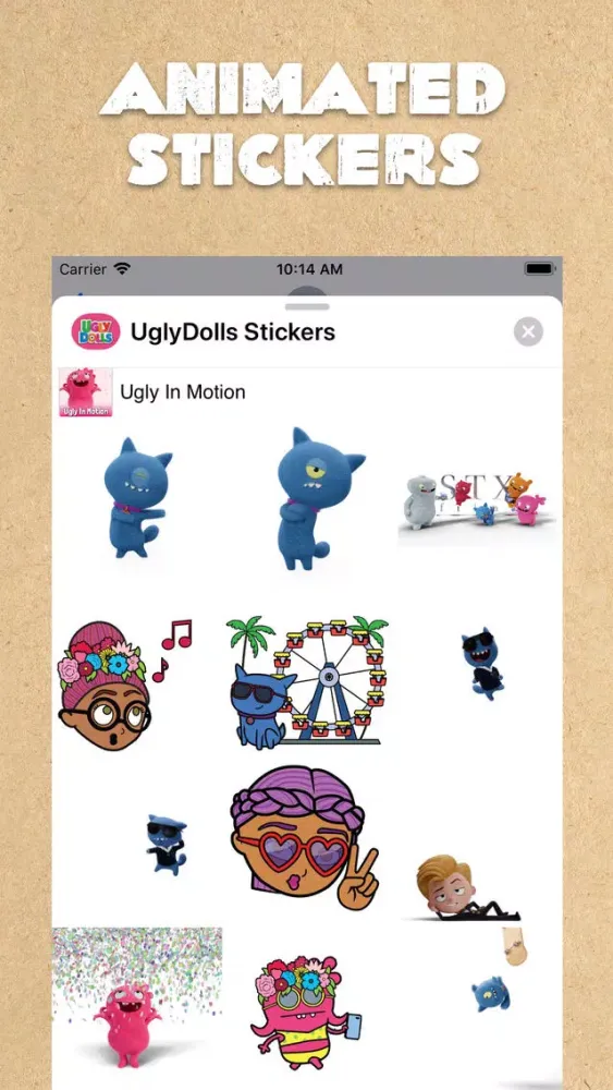 Tangkapan layar UglyDolls Stickers