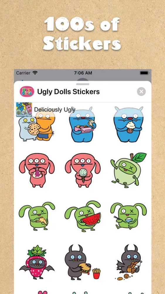 Tangkapan layar UglyDolls Stickers