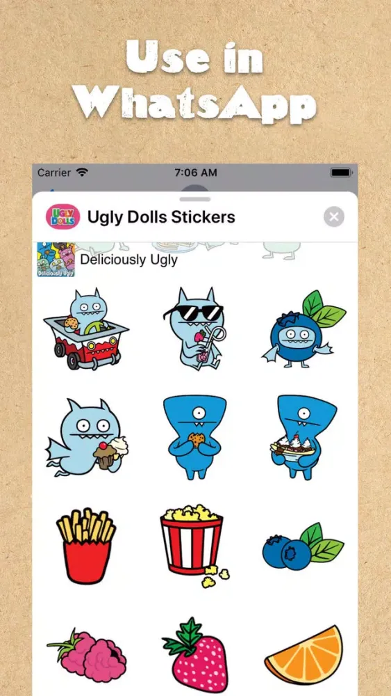 Tangkapan layar UglyDolls Stickers