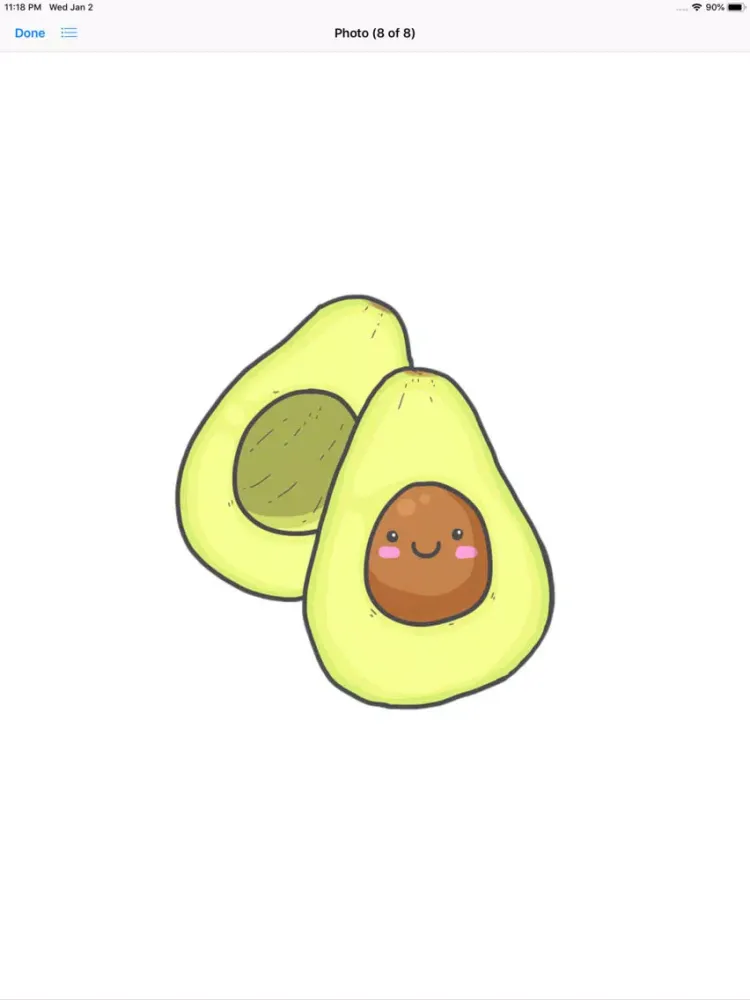 Capturas de tela do Lotsa Avocado Stickers iPad 