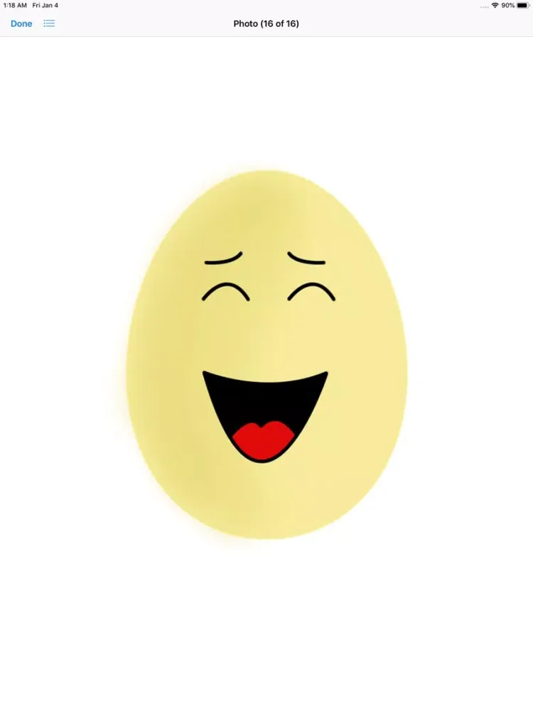 Ảnh chụp màn hình của Egg On Your Face Stickers iPad 