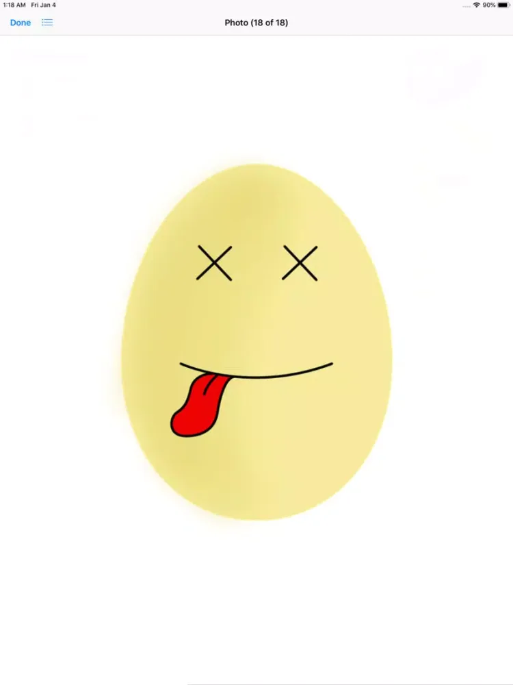 Ảnh chụp màn hình của Egg On Your Face Stickers iPad 