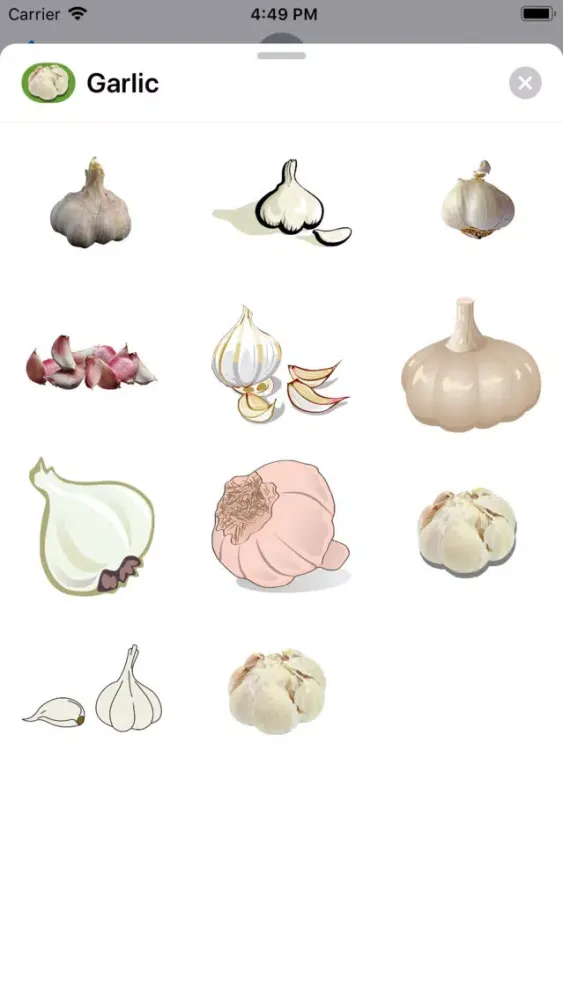 ภาพหน้าจอของ Garlic Stickers