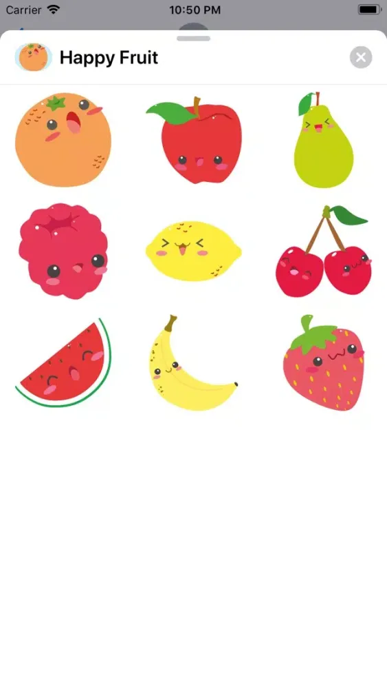 Capturas de pantalla de Happy Fruit Stickers