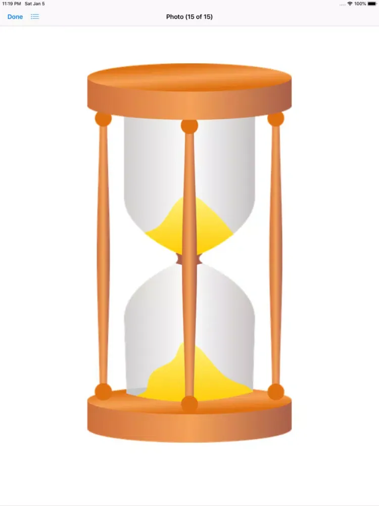 Tangkapan layar Hourglass Stickers iPad 