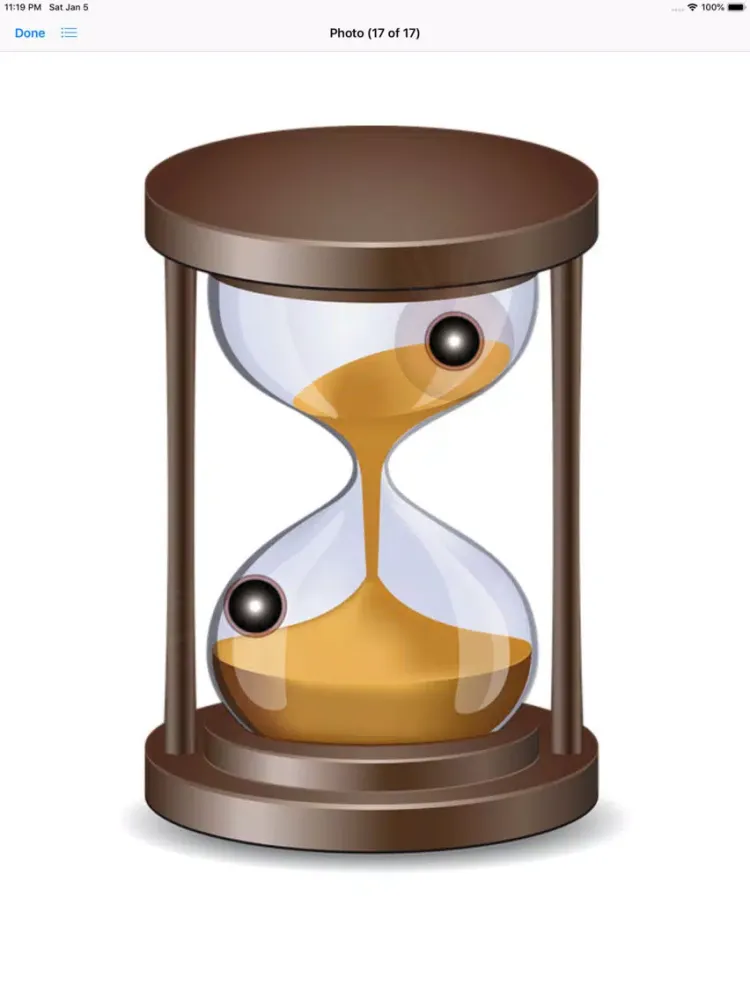 Tangkapan layar Hourglass Stickers iPad 