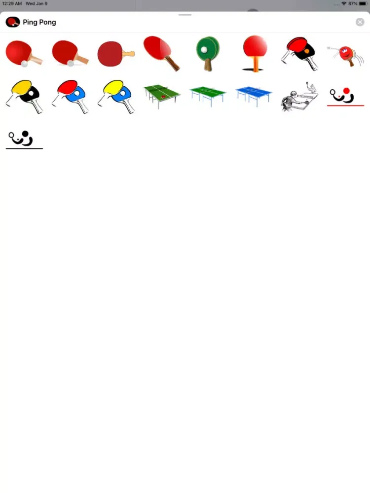 Play Ping Pong Stickers iPad  سکرین شاٹس