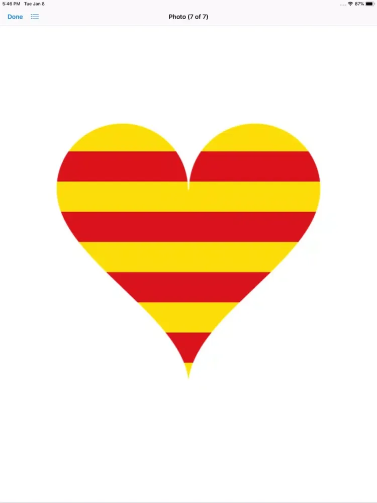 Tangkapan layar Yellow Hearts iPad 