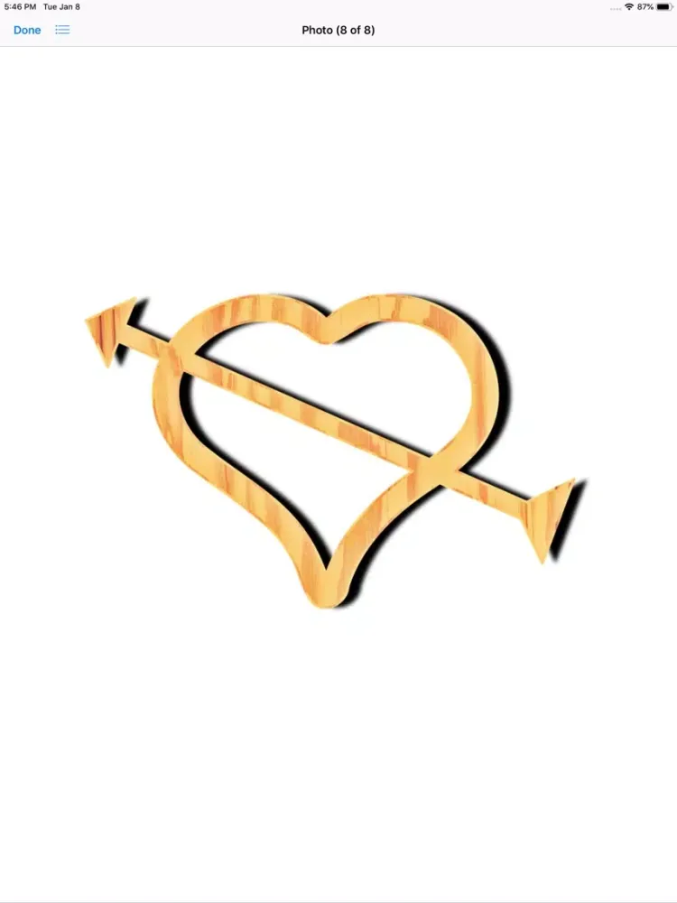 Tangkapan layar Yellow Hearts iPad 