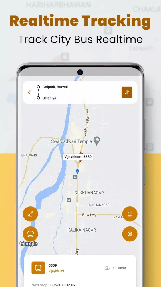 Ảnh chụp màn hình của Butwal Bhairahawa City Bus