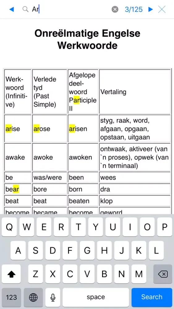 Capturas de pantalla de Great English-Afrikaans Dict.
