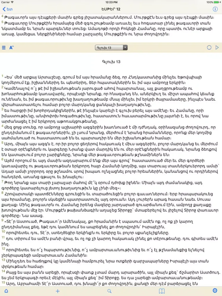 ภาพหน้าจอของ Astvatsashunch’ (Girk’ Grots’) iPad 