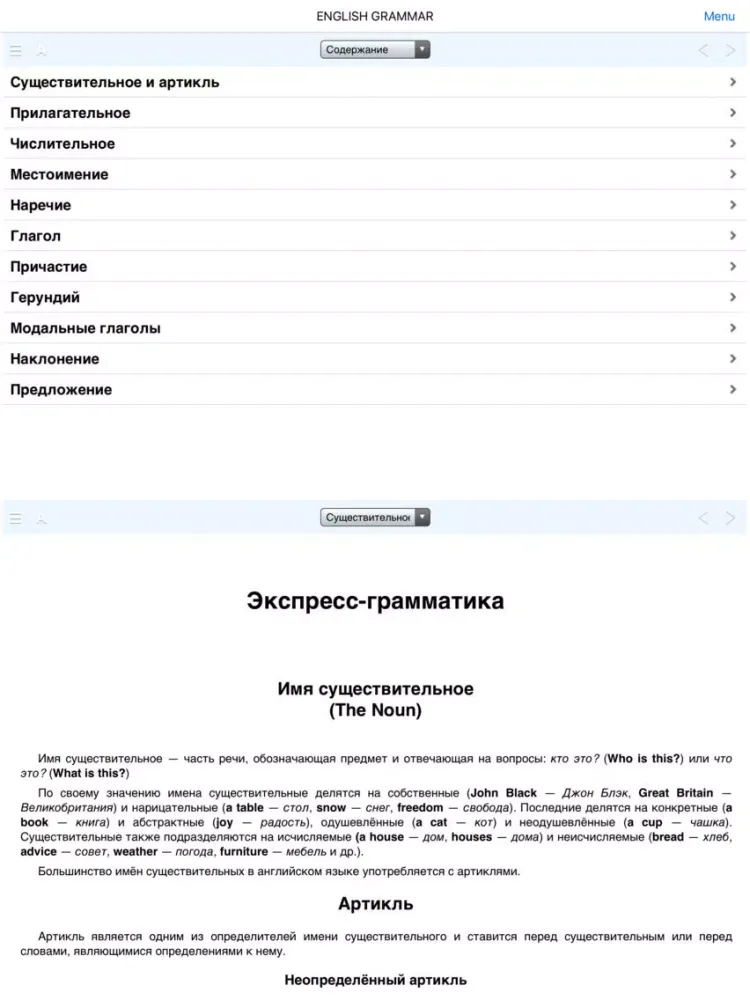 ภาพหน้าจอของ English-Russian dictionary + iPad
