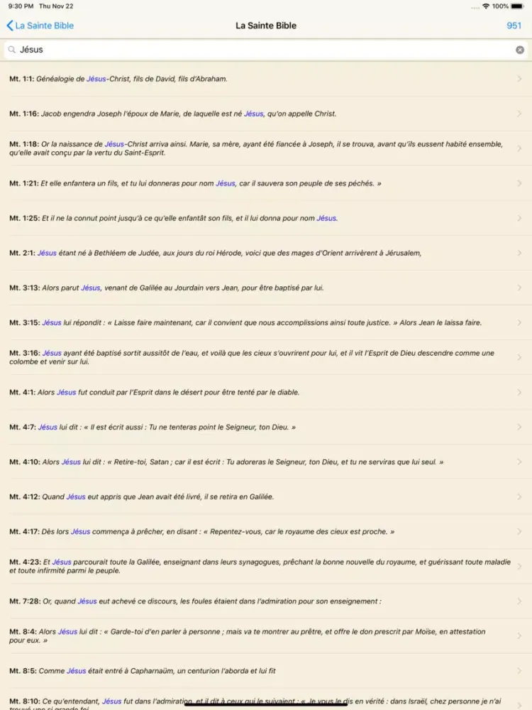 Zrzuty ekranu La Sainte Bible (avancée) iPad 