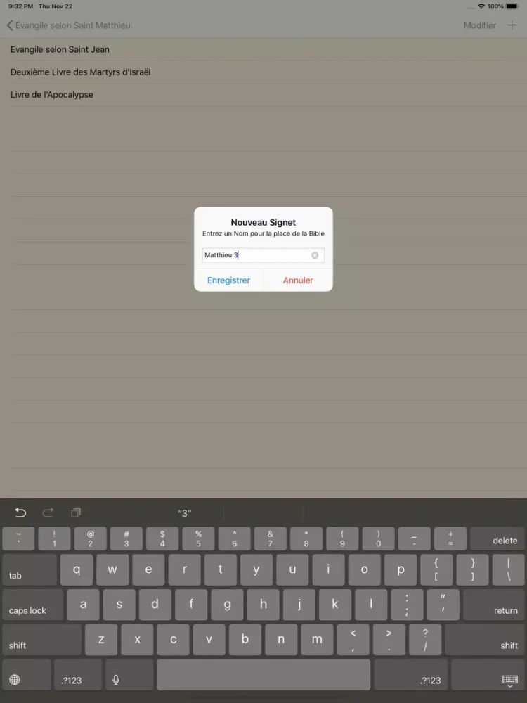 Zrzuty ekranu La Sainte Bible (avancée) iPad 