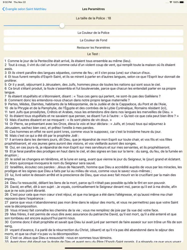 Zrzuty ekranu La Sainte Bible (avancée) iPad 