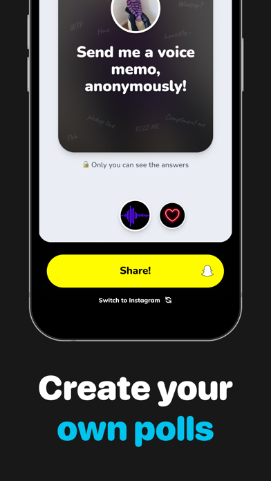 W App - Anonymous polls Screenshots