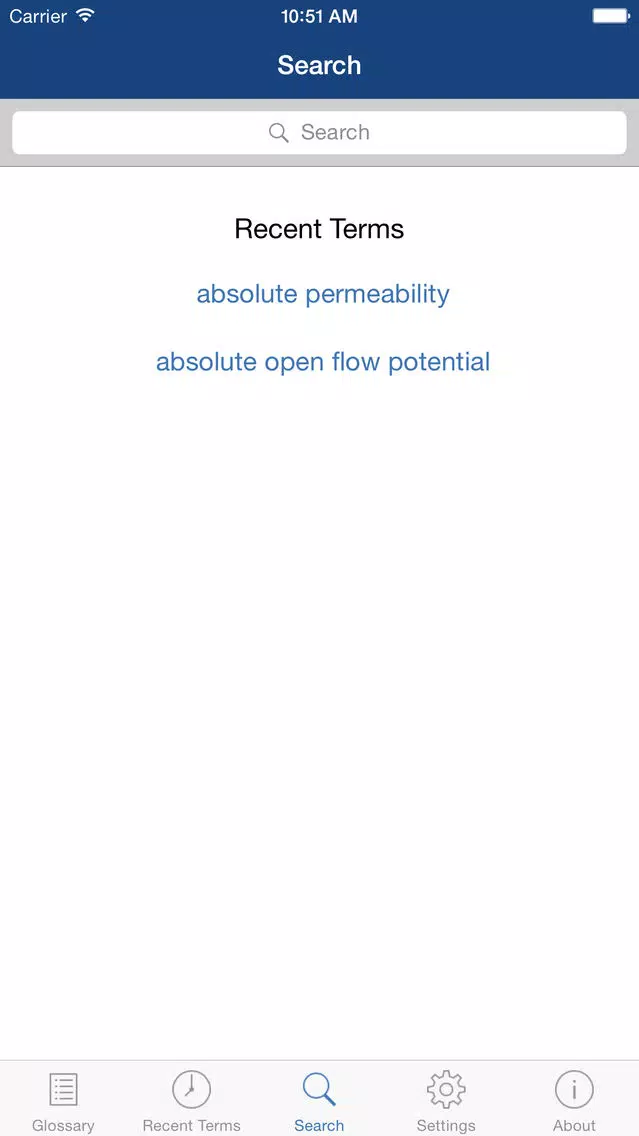 Schlumberger Oilfield Glossary Screenshots