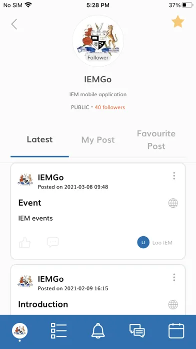 Capturas de tela do IEMGo