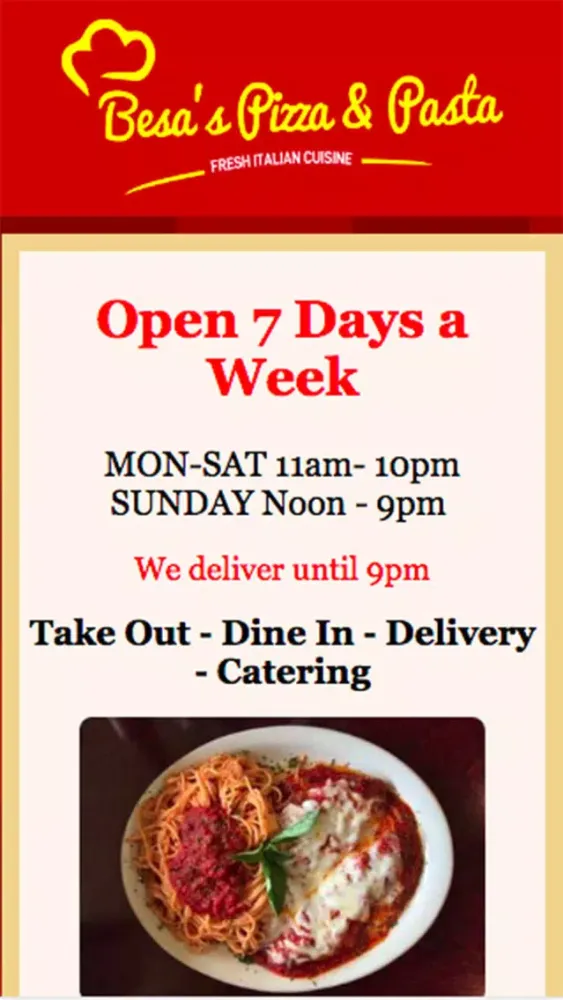 صور Besa's Pizza & Pasta