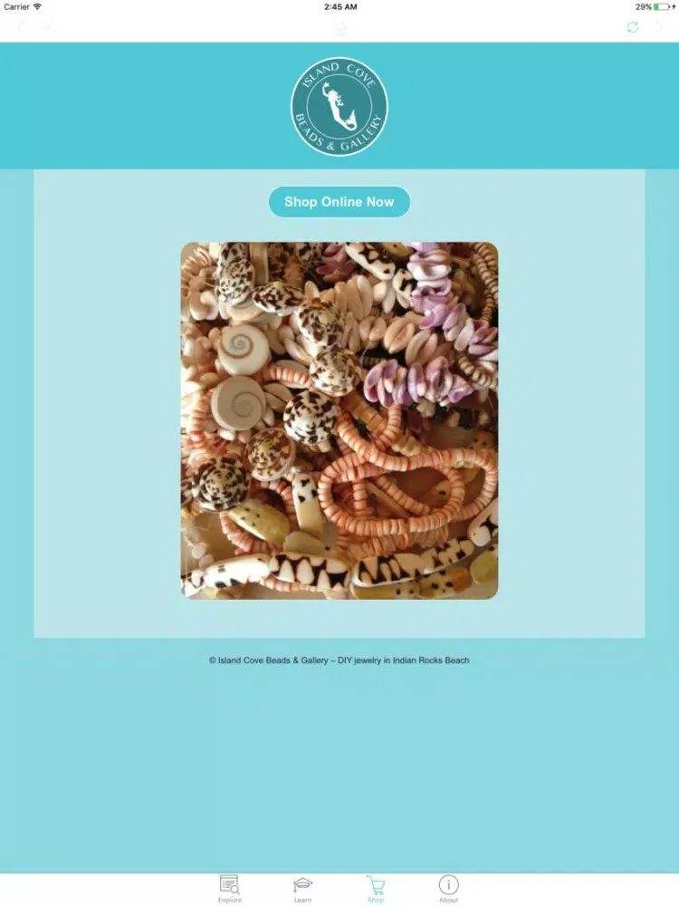 Island Cove Beads & Gallery iPad 应用截图