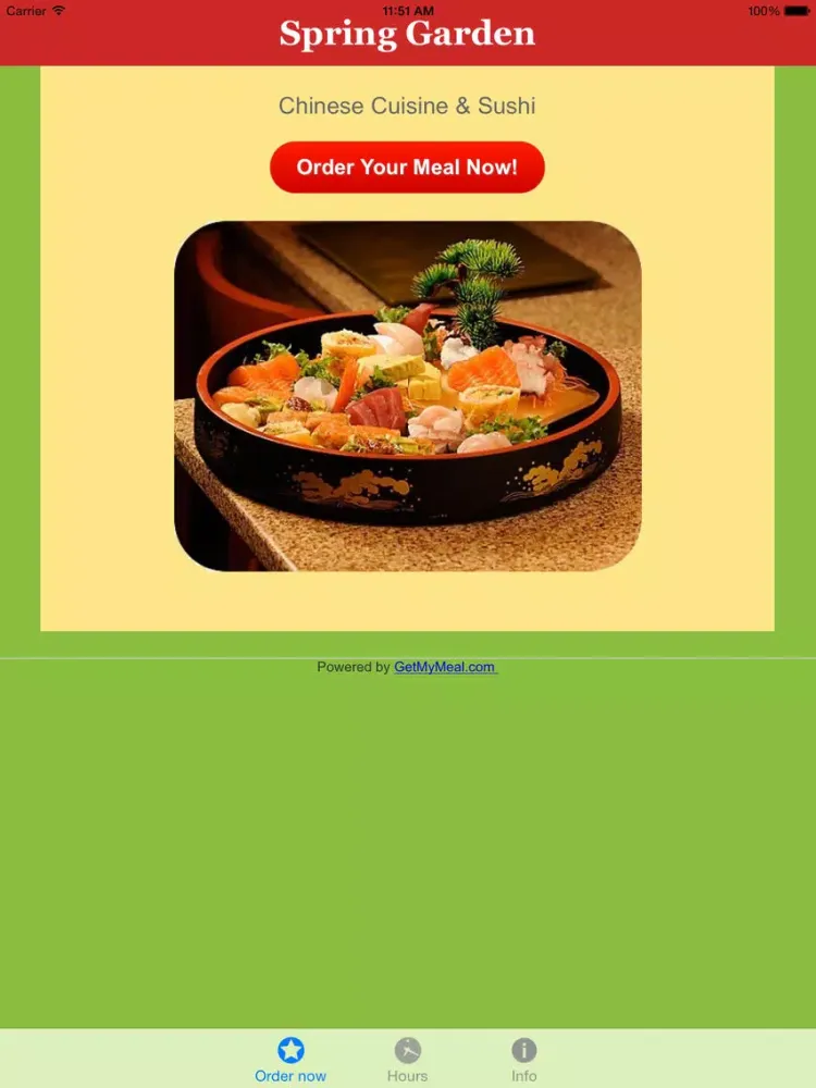 Скриншоты Spring Garden Chinese Cuisine & Sushi iPad 