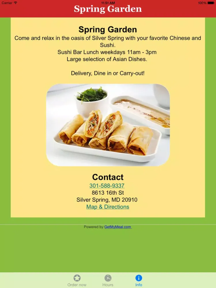 Скриншоты Spring Garden Chinese Cuisine & Sushi iPad 