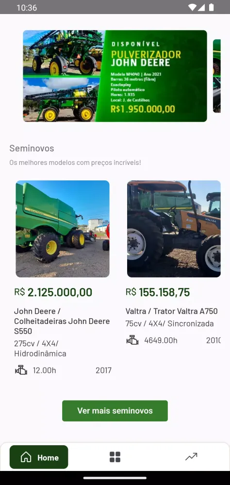ภาพหน้าจอของ SLC Maquinas John Deere