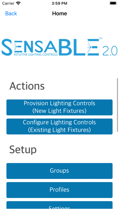 SensaBLE2.0应用截图