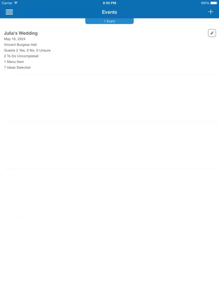 eventzulu 2 - The Ultimate Event Planner iPad  스크린샷