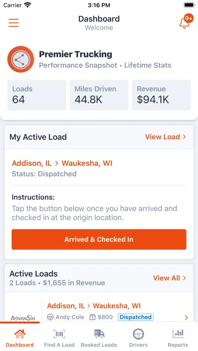 تصاویر Sleek Carrier Portal